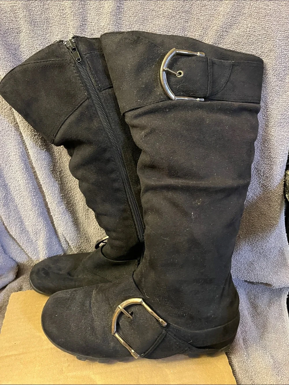 Maurice’s Women's Black Knee-High Buckle Boots